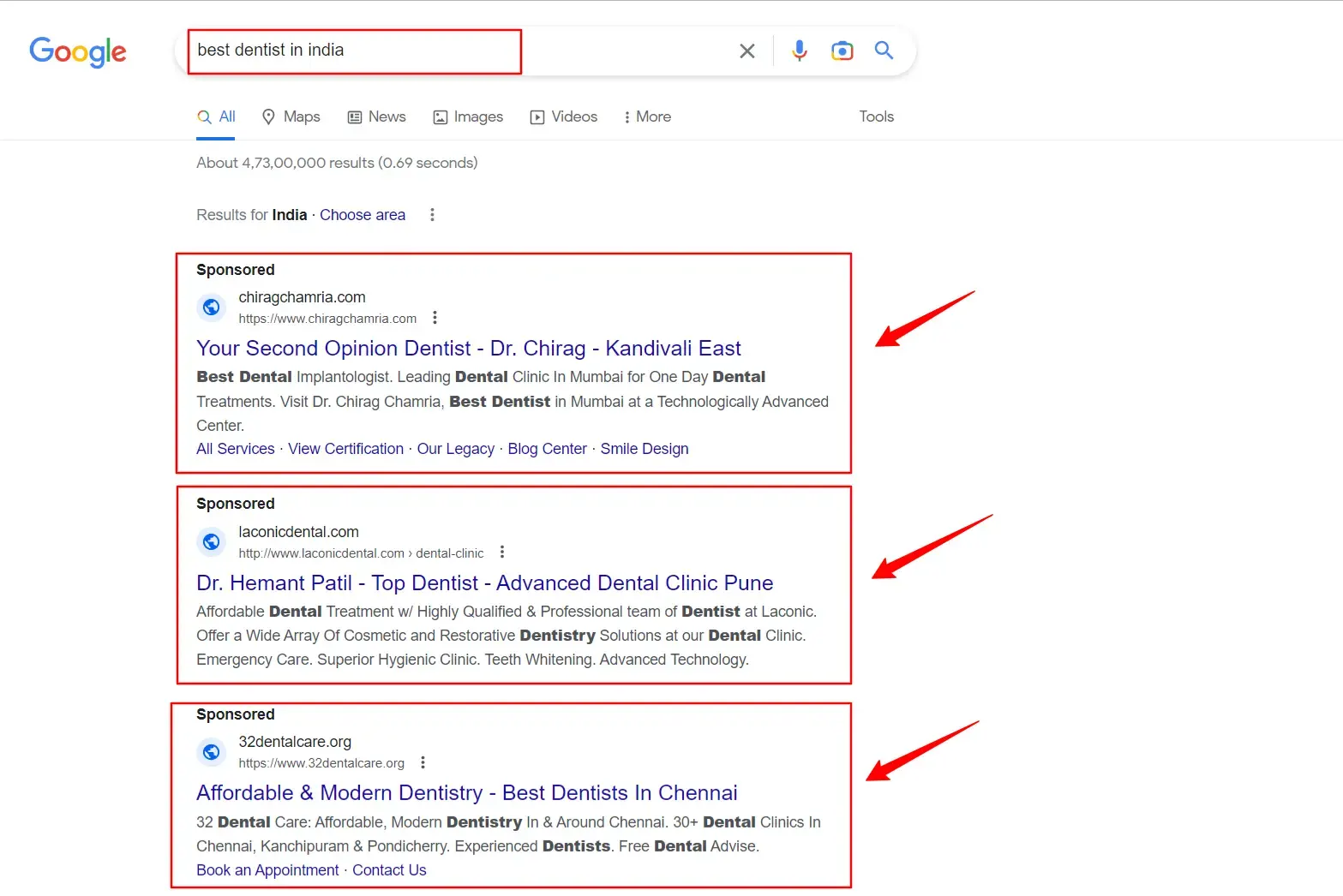 Google Ads for dentists